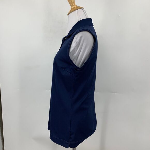 Nike Golf Shirt Women M Medium Dri Fit Sleeveless Performance 1/4 Button Polo - Picture 4 of 12